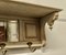 Arts and Crafts French Painted Wall Mirror with Shelf and Coat Hooks 4