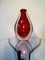 Mid-Century Ruby Red Murano Glass Red Submerged Heavy Set Glass by Flávio Poli, 1958 1