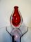 Mid-Century Ruby Red Murano Glass Red Submerged Heavy Set Glass by Flávio Poli, 1958, Image 1