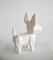 Enameled Ceramic Origami Dog Sculpture, Italy, 1950s 2