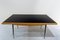 Mid-Century Italian Table in Teak with Metal Legs and Black Laminated Glass, 1950 1