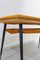 Mid-Century Italian Table in Teak with Metal Legs and Black Laminated Glass, 1950 3