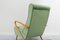 Italienischer Mid-Century Armlehnstuhl aus Grünem Samt, 1950 3