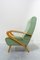 Fauteuil Mid-Century en Velours Vert, Italie, 1950 5