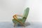 Mid-Century Italian Armchair in Green Velvet, 1950, Image 7