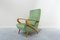 Mid-Century Italian Armchair in Green Velvet, 1950, Image 1