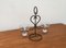 Danish Candleholder in Metal and Glass, 1960s 8
