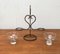 Danish Candleholder in Metal and Glass, 1960s 6