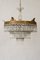 Lustre à Suspension à 6 Lampes Mid-Century avec Pampilles en Cristal de Bohême, 1940s 6