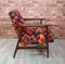 Model B-7727 Armchair with Poppies Fabric, Poland, 1960s 7