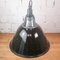 Große Industrielle Schwarze Deckenlampe, 1960er 4