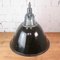 Lámpara de techo industrial grande en negro, años 60, Imagen 5