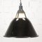 Große Industrielle Schwarze Deckenlampe, 1960er 2