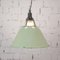 Lampada da soffitto grande industriale a forma di campana verde, anni '60, Immagine 2