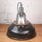 Lámpara de techo industrial negra, años 60, Imagen 4