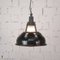 Lámpara de techo industrial negra, años 60, Imagen 2