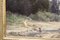 Paysage Animé par River, 1800s, Huile sur Toile, Encadrée 15