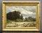 Animated Landscape by River, 1800s, Oil on Canvas, Framed, Image 1