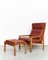 Capella Lounge Chair and Ottoman by Illum Wikkelsø for Niels Eilersen, 1960s, Set of 2 1