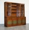 Vintage Military Campaign Bookcase with Embossed Leather Doors from Bevan Funnell 1
