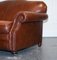 Vintage Brown Leather Hump Back 2-Seater Sofa from Laura Ashley 9