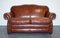 Vintage Brown Leather Hump Back 2-Seater Sofa from Laura Ashley 1