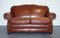 Vintage Brown Leather Hump Back 2-Seater Sofa from Laura Ashley, Image 1