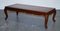 Rectangular Hardwood Coffee Table with Brass Inlay 4