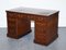 Edwardian Pedestal Desk with Brown Embossed Leather Top from Maple & Co. 3