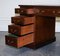 Edwardian Pedestal Desk with Brown Embossed Leather Top from Maple & Co. 13