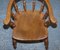 Edwardian Elm Bow Back Captains Smokers Chair 18