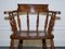 Edwardian Elm Bow Back Captains Smokers Chair 11
