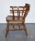 Edwardian Elm Bow Back Captains Smokers Chair, Image 8