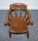 Edwardian Elm Bow Back Captains Smokers Chair 17