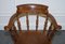 Edwardian Elm Bow Back Captains Smokers Chair 13