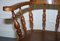 Edwardian Elm Bow Back Captains Smokers Chair, Image 20