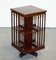 Edwardian Inlaid Sheraton Revival 2-Tier Revolving Bookcase 1