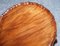 Large Hardwood Pie Crust Tilt Top Side Table 10