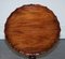 Large Hardwood Pie Crust Tilt Top Side Table 5