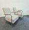 Mid-Century Bauhaus Style Armchairs & Coffee Table with Glass Top attributed to József Peresztegi, 1960s, Set of 3 2