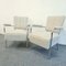 Mid-Century Bauhaus Style Armchairs & Coffee Table with Glass Top attributed to József Peresztegi, 1960s, Set of 3 12