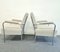 Mid-Century Bauhaus Style Armchairs & Coffee Table with Glass Top attributed to József Peresztegi, 1960s, Set of 3 3
