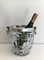 Champagnerkübel aus Kristall & Silbernem Metall, 1930er 2
