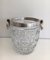 Crystal and Silver Metal Champagne Bucket, 1930s, Image 1
