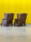 Leather Chesterfield Wingback Armchair, 1950s, Image 6