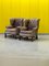 Leather Chesterfield Wingback Armchair, 1950s, Image 13