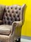 Leather Chesterfield Wingback Armchair, 1950s, Image 7