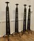 Floor Standing Cathedral Candleholders in Hand Forged Iron, 1994, Set of 4 10