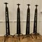 Floor Standing Cathedral Candleholders in Hand Forged Iron, 1994, Set of 4 2