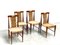 Chaises de Salle à Manger Vintage en Teck et Osier, 1960s, Set de 4 4